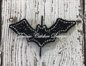 In The Hoop Bat Bobby Pin Felt Embroidery Design The Creative Frenzy