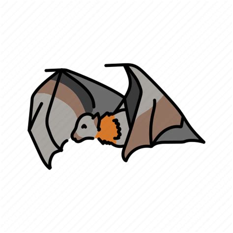 Flying Fox Bat Icon Download On Iconfinder On Iconfinder