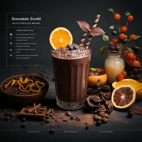 Premium Photo Smoothie Chocolate Food Menu Template