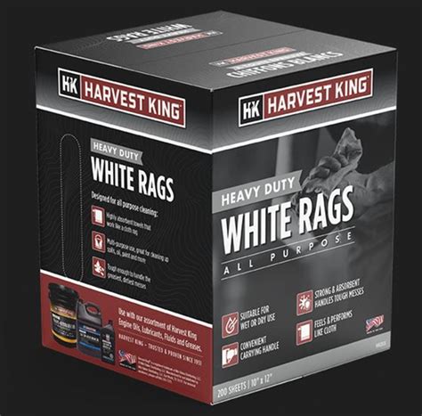 Harvest King Heavy Duty All Purpose White Rags