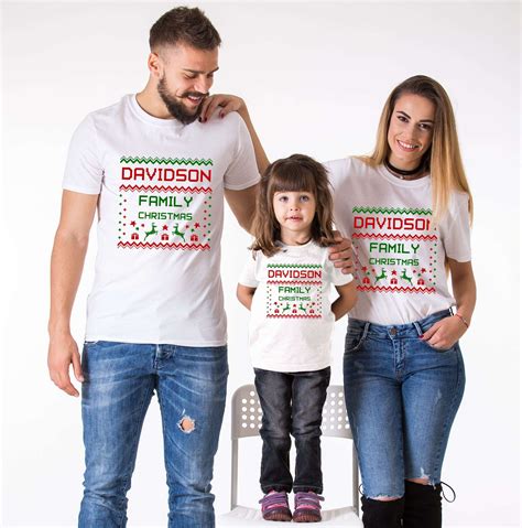 Ugly Christmas Family Shirt, Custom Name, Christmas Family Shirts ...