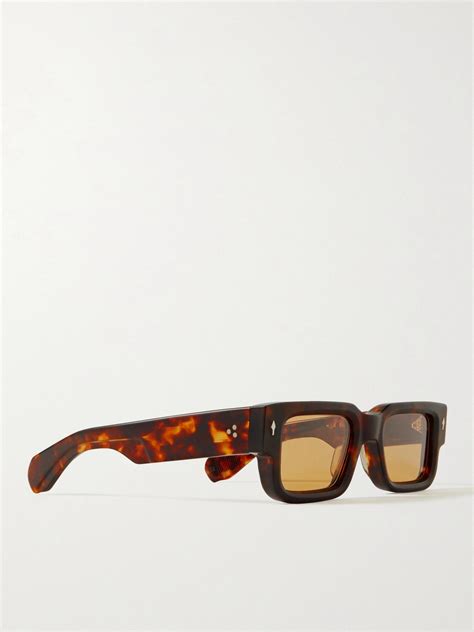 Jacques Marie Mage Ascari Rectangle Frame Tortoiseshell Acetate Sunglasses Tortoiseshell