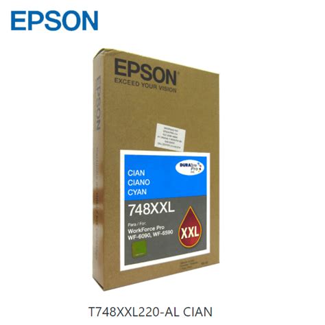 Cartucho Tinta Epson T748XXL220 AL CIAN Suministros Peru