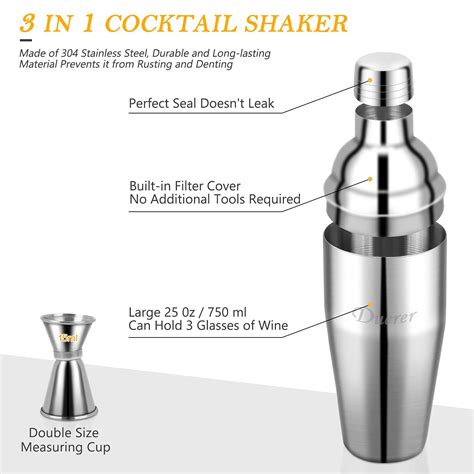 Duerer Bartender Kit With Stand Piece Cocktail Kit With Stylish