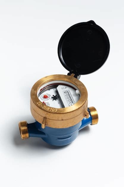 Premium Photo Closeup Of Water Meter For Cold Water On White Background