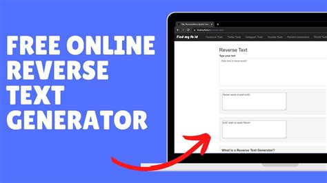 Free Reverse Text Generator Mirror Text Tool Youtube