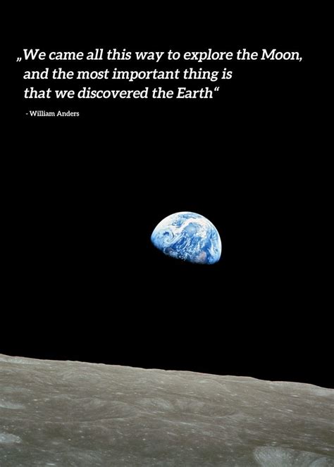 Earthrise Apollo 8 Quote Poster Picture Metal Print Paint By