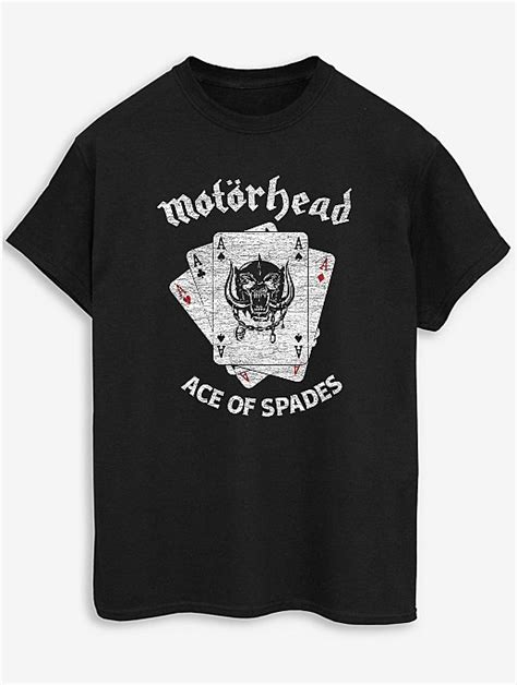 Nw2 Motorhead Ace Of Spades Adult Black T Shirt Men George At Asda