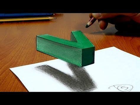 D Trick Art On Paper Letter A With Graphite Pencil Youtube Epic