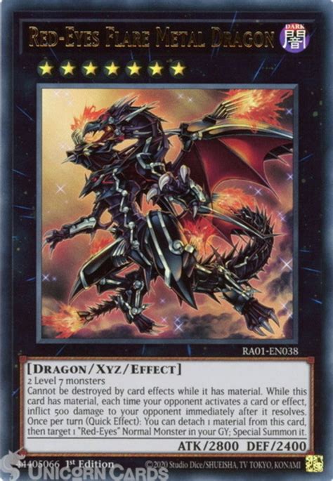 Ra En Red Eyes Flare Metal Dragon Ultra Rare St Edition Yugioh