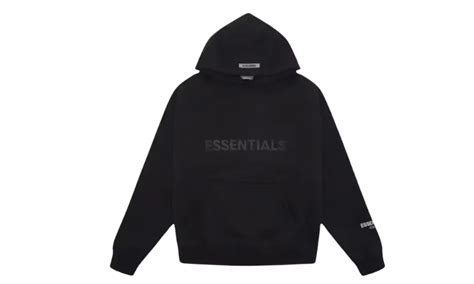 Fear Of God Essentials Pullover Hoodie Applique Logo Dark Slatestretc Mthor Shop