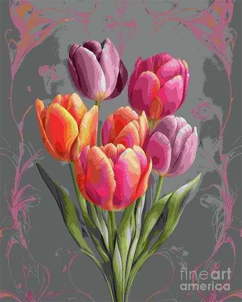 Tulip Fantasy 20 Digital Art By Mary Machare Fine Art America