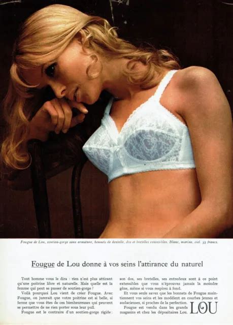 Publicit Advertising Lou Soutien Gorge Fougue Seins