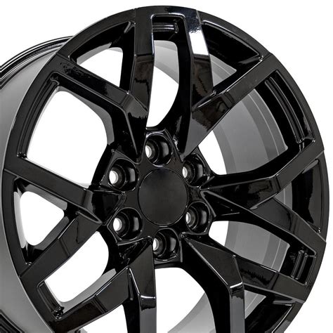 20 Inch Black Rims Fit Chevrolet Suburban 1500 Cv66 20x9 Replica Wheels