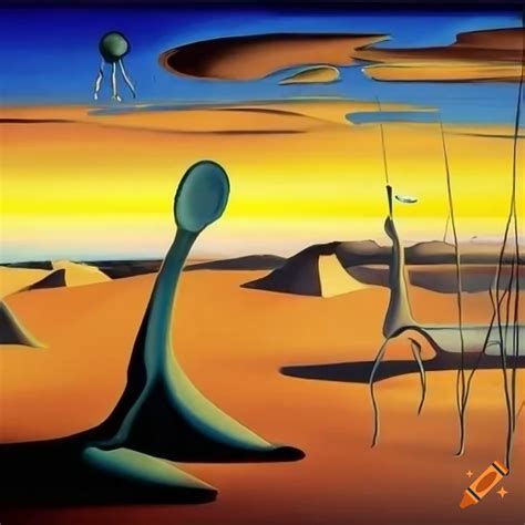 Desert Scene Inspired By Salvador Dali S Style On Craiyon