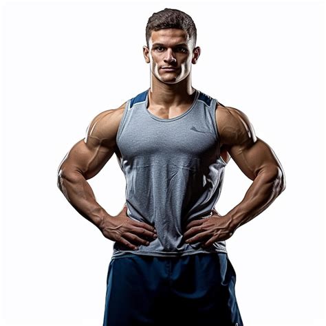 Premium Photo A Man With A Muscular Body Wearing A Tank Top And