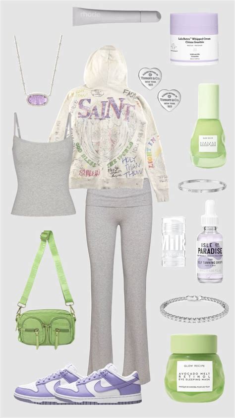 Purple and Green Outfit Inspiration