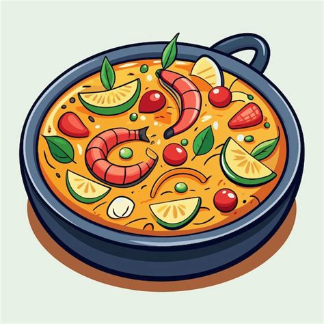 Food Vector Illustration Of Paella Premium AI Generated Vector