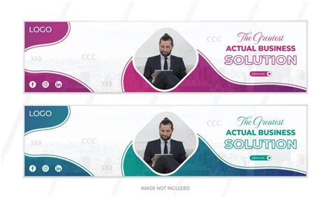 Premium Vector | Creative LinkedIn cover design template