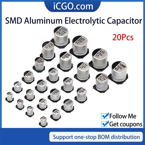 SMD 16V Aluminum Electrolytic Capacitor 4 7UF 10UF 22UF 47UF 100UF