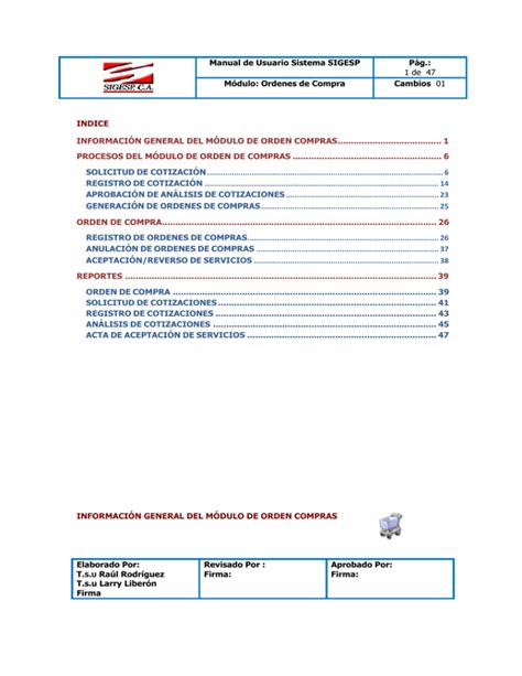 Manual Sistema De Ordenes De Compras