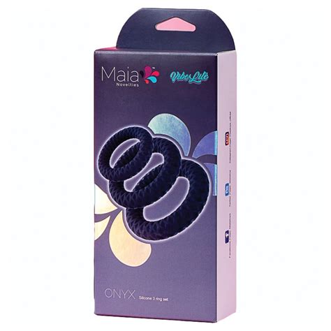 Maia Onyx Silicone Ring Set of La Sex Shop de México fluid Juguetes sexuales