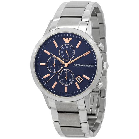 Emporio Armani Renato Chronograph Quartz Blue Dial Mens Watch Ar11458