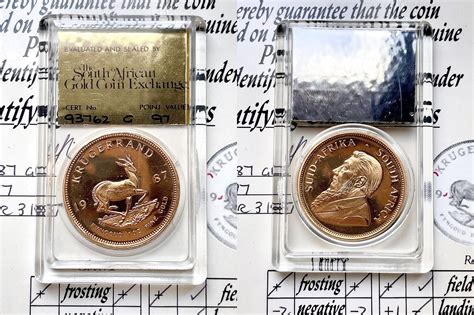 Südafrika 1KR Krugerrand 1987 GRC 1oz Gold Proof SAGCE PoV 97 MA Shops