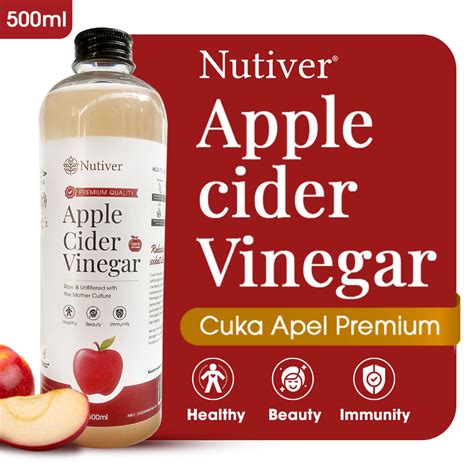 Jual Cuka Apel Organik With The Mother Nutiver Ml Apple Cider