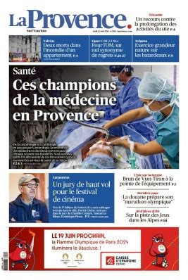 Lisez La Provence Sud Vaucluse Du 25 Avril 2024 Sur EPresse Fr