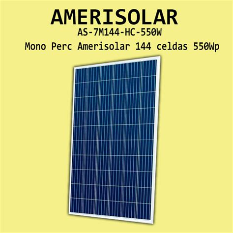 Panel Solar Amerisolar Mono Perc Celdas Wp