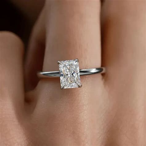 1 5ct Radiant Cut Lab Grown Engagement Ring White Gold Finish At Best Price In Mumbai