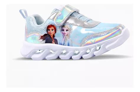 Zapatillas Frozen Luz Led Ni As Footy Pro Original Disney