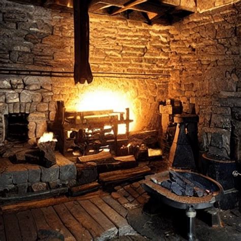 Imagine Prompt S Smithy Dimly Lit With Forge Fires Smoke