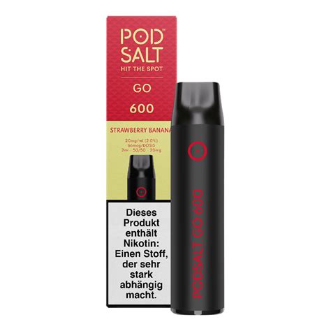 Pod Salt Go Strawberry Banana Einweg E Zigarette Pod Salt