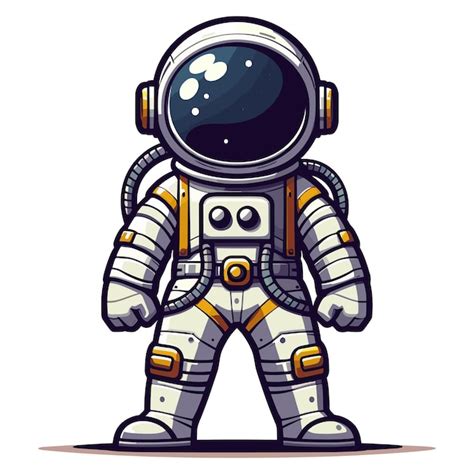 Ilustraci N Vectorial Del Astronauta En El Traje Espacial Vector Premium