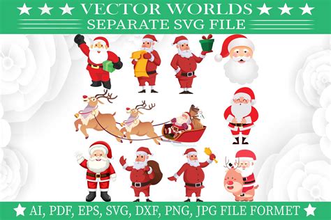 Santa Claus Svg Santa Claus Svg Graphic Objects ~ Creative Market