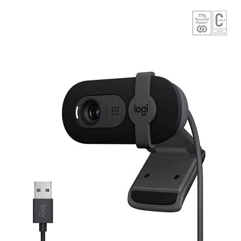 Logitech Brio Full Hd P Webcam With Auto Light Balance Privacy