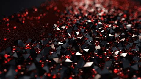 Gleaming Red Glitter Against A Stunning Black Backdrop 3d Rendering