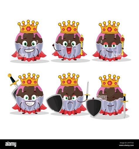 A Charismatic King Brigadeiro Chocolate Candy Cartoon Character Wearing