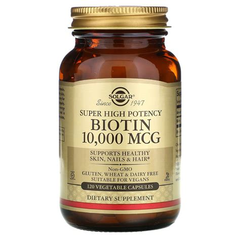 Биотин Solgar (Biotin Super High Potency) 10000 мкг 120 капсул купить в ...