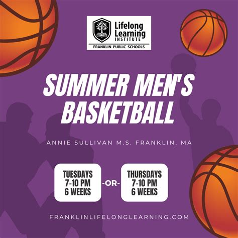 Franklin Matters Registration For Summer Basketball For Men Is Open