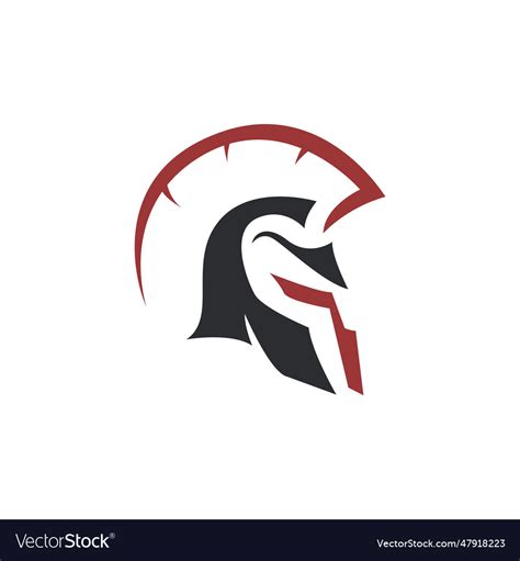 Head spartan logo design Royalty Free Vector Image