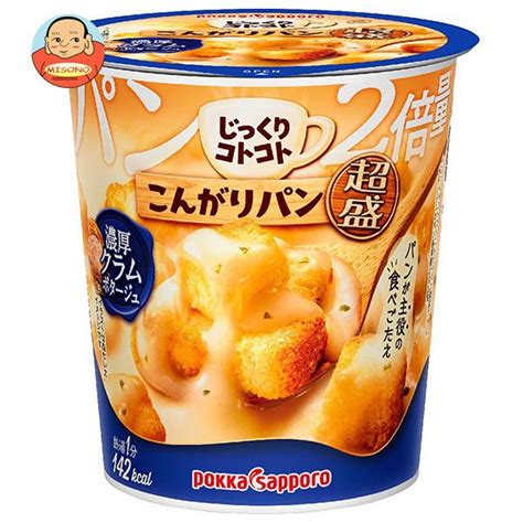 ポッカサッポロ じっくりコトコト こんがりパン超盛 濃厚クラムポタージュ 331g×6個入 B43 741 味園サポート ヤフー店