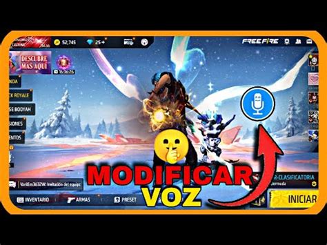 Como Modificar La Voz En Free Fire Youtube