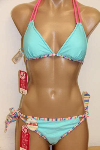 Nwt Hula Honey Swimsuit Bikini 2 Piece Set Sz M Reversible Ebay