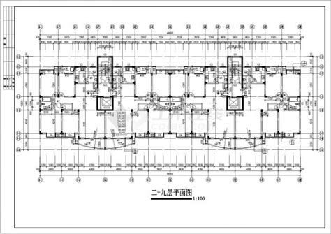 青岛市某居住区12层住宅楼全套建筑设计cad图纸（含天面层）住宅小区土木在线