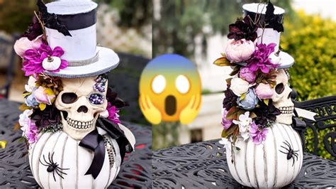 Halloween Diy Decoration Skull Pumpkin Centerpiece ☠️ Halloween 2023 Youtube