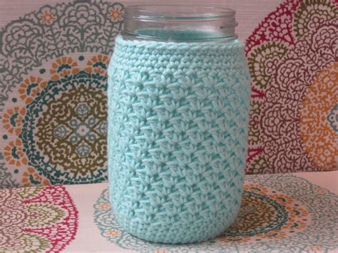 Crochet Mason Jar Cozy Quart Jar Cover Bottle Cozy Quart Etsy