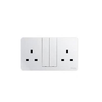 Schneider Avataron X A Double Switch Socket White